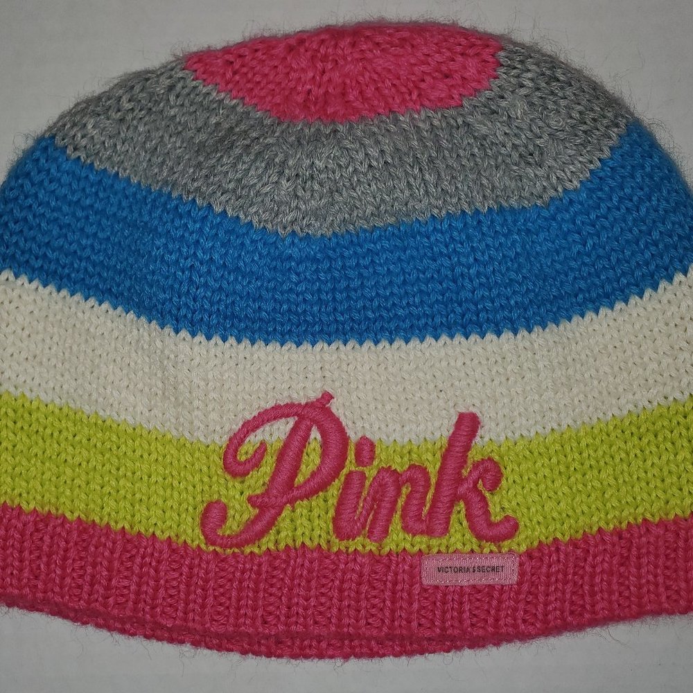 RARE Vintage Victoria Secret Pink Beanie with Bling Dog